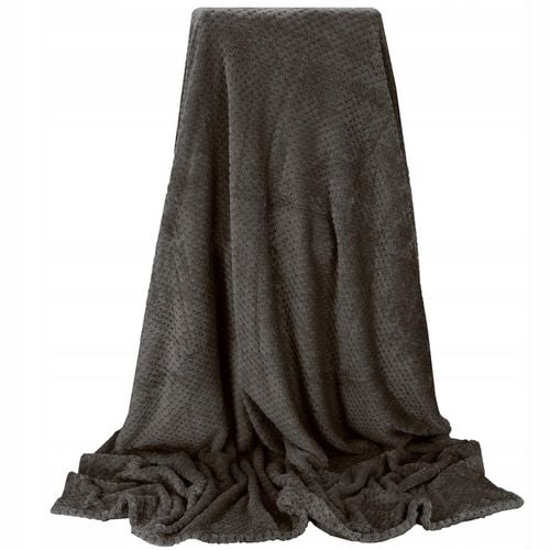 GRUBY KOC CIEPŁY NARZUTA DWUSTRONNA NA ŁÓŻKO KANAPĘ 220x200 cm PLED MIĘKKI na Arena.pl