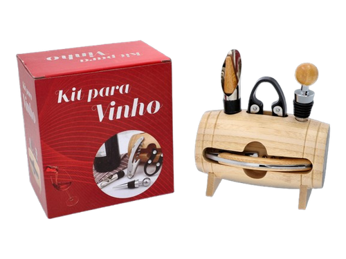 Zestaw do Wina w Drewnianej Beczce Komplet Akcesoriów Winiarskich na Arena.pl