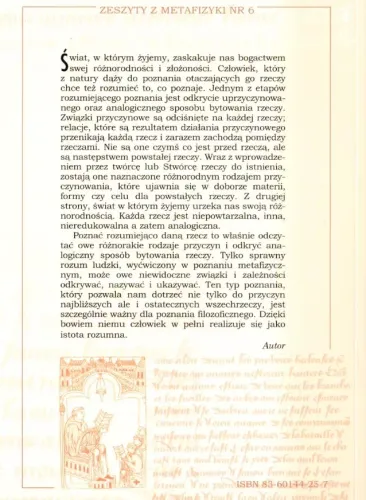 Zeszyty Z Metafizyki. Nr 6. O Przyczynach Partycypacji I Analogii na Arena.pl