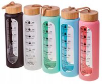 BIDON BUTELKA SZKLANA SZCZELNA NA WODĘ KUBEK POJEMNIK NA NAPÓJ SHAKER 1L