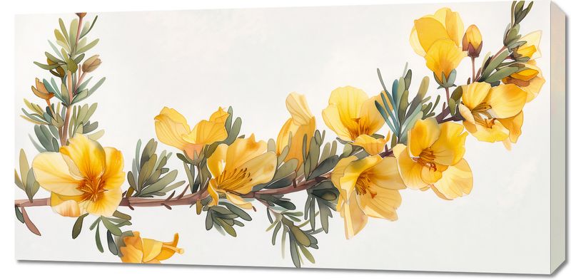 Obraz 100x50cm Żółte Kwiaty zdjęcie 1