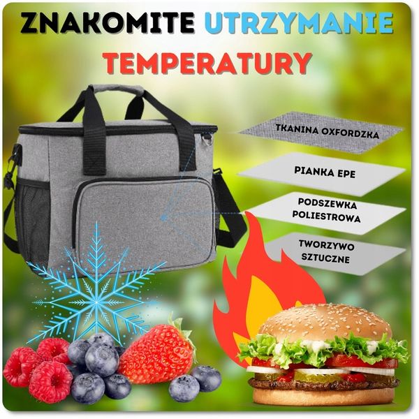 KOSZ PIKNIKOWY Z WYPOSAŻENIEM TERMICZNY TURYSTYCZNY DLA 4 OSÓB 21W1+ GRATIS zdjęcie 15