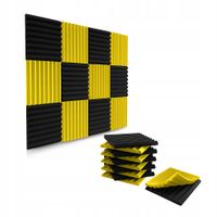 PIANKA MATA GĄBKA AKUSTYCZNA 3 m2 - Wygłuszanie - Szachownica MIX Żółty