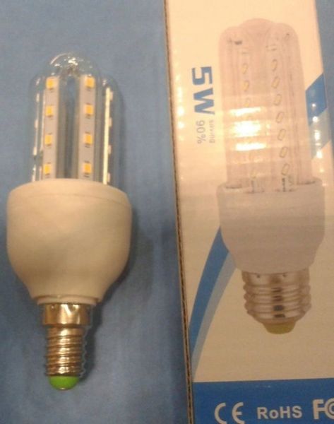 ŻARÓWKA DIODOWA E14 CORN LED 5W CIEPŁA/ZIMNA W-WA zdjęcie 1