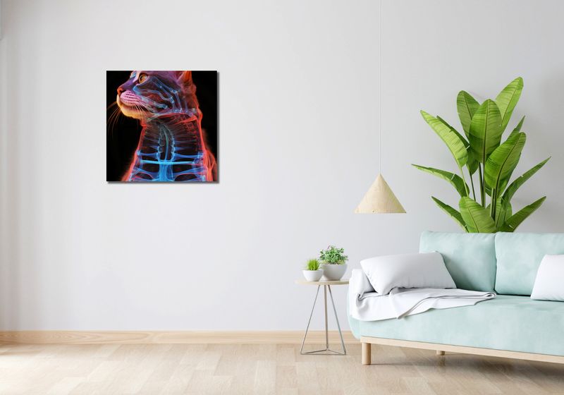Obraz 60x60cm Anatomia Kota zdjęcie 2