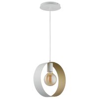 Biała lampa wisząca HOOP 32289 Sigma minimalistyczny żyrandol okrągły