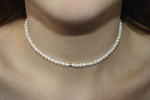 "Naszyjnik PERŁY CHOKER 925" na Arena.pl