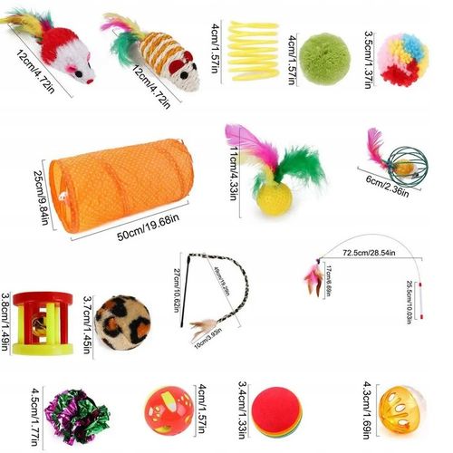 Zabawki Dla Kota Ryba Wędka Tunel Drapak Dla Kota Zestaw 28el + Kocimietka na Arena.pl