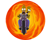 Opłatek na tort Simpsonowie