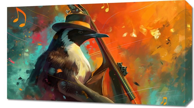 Obraz 70x40cm Pingwinia Nuta zdjęcie 1