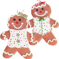 Zawieszki Piernikowe Ludziki Komplet Ciastek Gingerbreadman Bombka