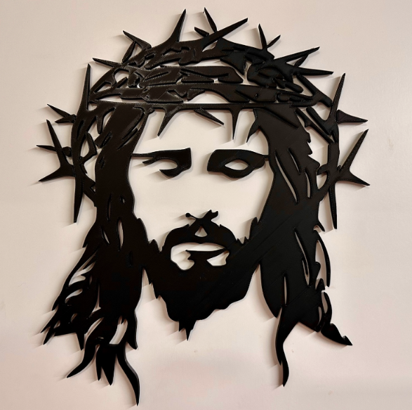 Nowoczesna dekoracja ścienna 3D Jezus - 25 cm zdjęcie 2