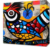 Obraz 40x40cm Ptak Na Wznak