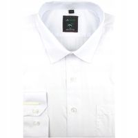 Koszula Męska gładka biała z długim rękawem A173