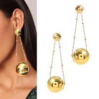 Długie DUŻE kolczyki kule kulki łańcuszki wiszą glamour lustrzane styl