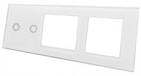 2 x PANEL SZKLANY DOTYKOWY WŁĄCZNIK GNIAZDO 2+1G+1G