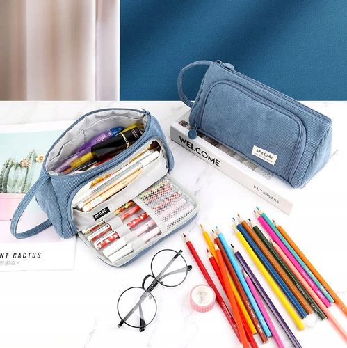 Duży Piórnik 3W1 Rozkładany Kosmetyczka Saszetka na Arena.pl