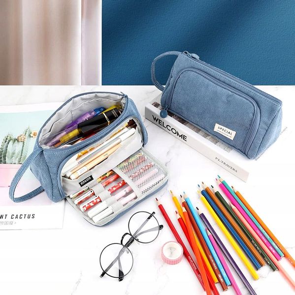 Duży Piórnik 3W1 Rozkładany Kosmetyczka Saszetka zdjęcie 6