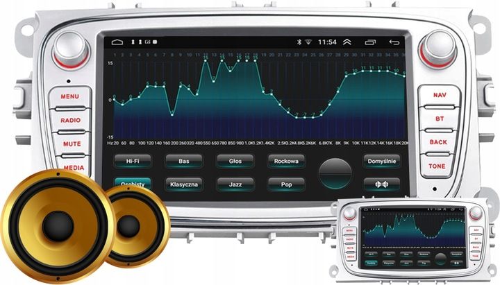 RADIO NAWIGACJA ANDROID FORD KUGA S-MAX GALAXY MONDEO FOCUS C-MAX BLUETOOTH zdjęcie 7