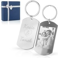 Nieśmiertelnik brelok z grawerem zdjęcia prezent na walentynki rocznicę