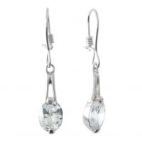 SREBRNE KOLCZYKI WISZĄCE NA BIGLU Z CYRKONIĄ SREBRO PRÓBY 925