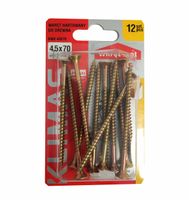 Wkręty hartowane konfirmaty do drewna, fi 4.5x70 mm, blister12 szt. WKRĘT-MET