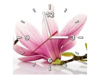 30X30CM ZEGAR RÓŻOWE MAGNOLIE OBRAZ DREWNO