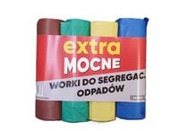 worki na śmieci do segregacji extra mocne 60l a10 4 kolory