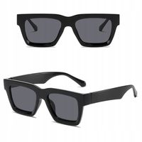 OKULARY PRZECIWSŁONECZNE filtr UV400 Czarne UNISEX + Etui + Ściereczka