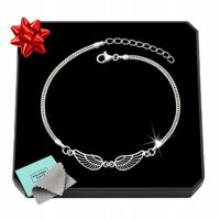 Bransoletka srebrna SKRZYDŁA ANIOŁA damska na rękę prezent srebro 925