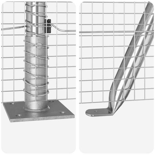 Ogrodzenie z słupkami Srebrny 1.2 x 25 m Stal na Arena.pl