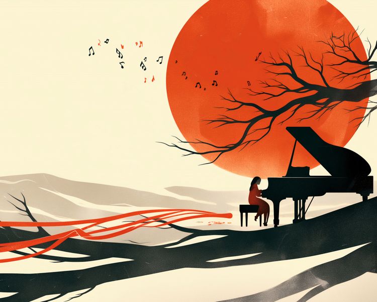 Plakat 50x40cm Pianistka zdjęcie 1