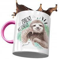 Kubek Różowy Śmieszny Zdolny Ale Leniwy Prezent Z Nadrukiem Ze Zdjęciem