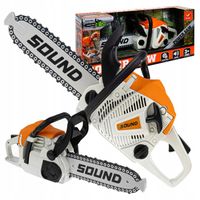 PIŁA ŁAŃCUCHOWA SPALINOWA DLA DZIECI DŹWIĘK OBROTOWY GUMOWY ŁAŃCUCH ZABAWKA