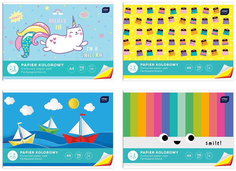 ZESZYT PAPIERÓW KOLOROWYCH A4 10 INTERDRUK zdjęcie 1