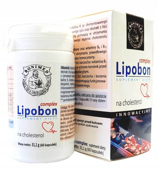 Bonimed Lipobon complex na cholesterol 60 kapsułek zdjęcie 5