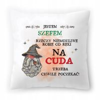 Poduszka Dla Szefa Szefunia Na Urodziny Prezent Z Nadrukiem Ze Zdjęciem
