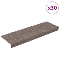 Maty na schody samoprzylepne 30 szt. 65x21x4 cm beżowe prostokątne krawędzi