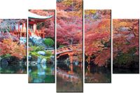 100CM 150CM OBRAZ 5 ELEM KOLOROWY PEJZAŻ ŚCIENNY