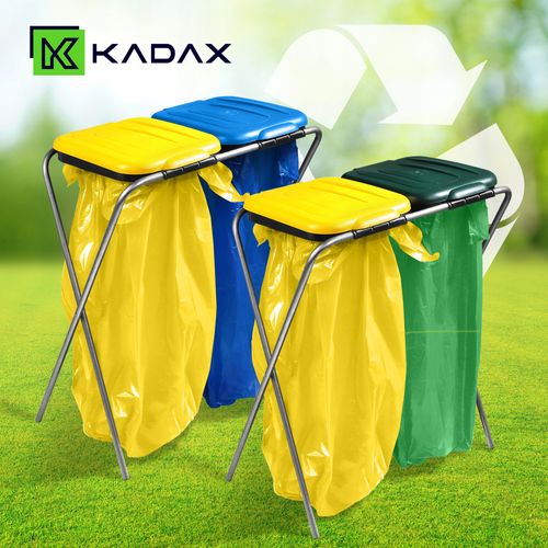 KADAX Stojak Na Worki Do Segregacji Śmieci 2x120L na Arena.pl