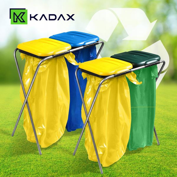 KADAX Stojak Na Worki Do Segregacji Śmieci 2x120L zdjęcie 9