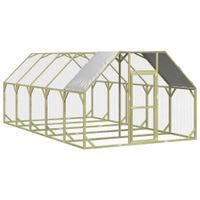 Klatka dla kurcząt, 268x500x190 cm, impregnowane drewno sosnowe