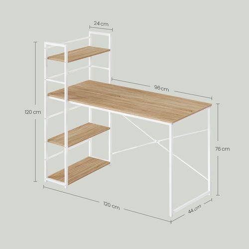 Biurko Komputerowe MAX 4.0 - sonoma / nogi białe na Arena.pl