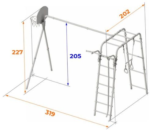 plac zabaw do ogrodu Akrobata basic - czerwony na Arena.pl