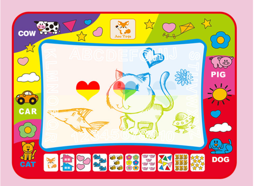 Uniwersalna mata wodna do malowania rysowania wodą zestaw z mazakami XXL na Arena.pl