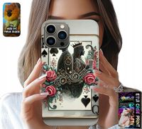 ETUI DO IPHONE 13 PRO - KARTA KRÓL KRÓLOWA POKER KARTY + SZKŁO
