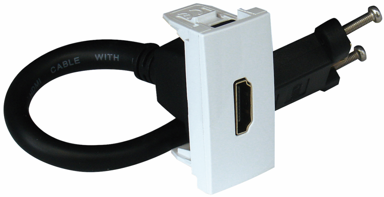 Efapel Quadro45 gniazdo hdmi biały 45435 SBR zdjęcie 1