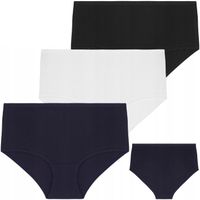 MORAJ Figi Majtki Mix Bawełniane Kolor Wysoki Stan 3-szt 9XL