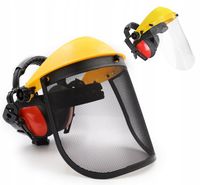 PRZYŁBICA OSŁONA TWARZY NAUSZNIKI DO KOSZENIA + OSŁONA Z POLIWĘGLANU GRATIS