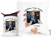 Zestaw Poduszka + Kubek Prezent Andrzej Duda Pis Z Nadrukiem Ze Zdjęciem